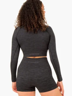 Rib Seamless Long Sleeve Top