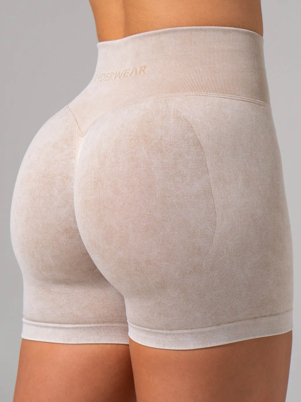 Stonewash Seamless Invisible Scrunch Shorts