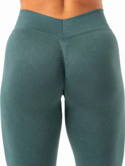 Stonewash Seamless V Back Leggings