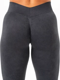 Stonewash Seamless V Back Leggings