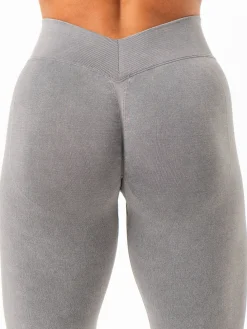Stonewash Seamless V Back Leggings