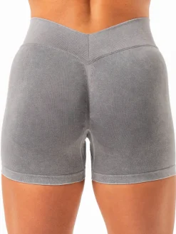 Stonewash Seamless V Back Shorts