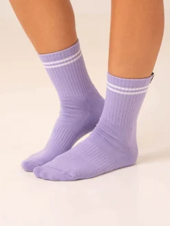 Stripe Crew Socks